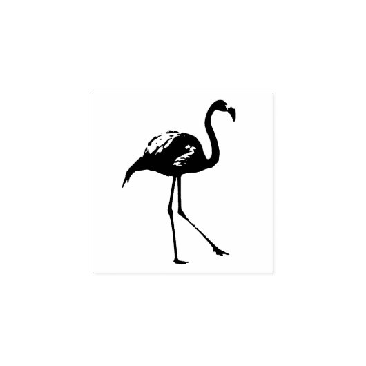 Tampons Encreurs Timbre d'art animal, silhouette flamingo mignonne  (Impression)