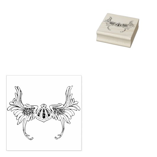 Tampons Encreurs timbre d'art casque ailé (Tamponné)