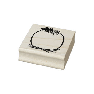 Tampons Encreurs Timbre d'art citrouille et blanc de chauve-souris