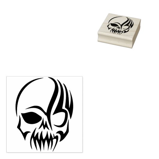Tampons Encreurs timbre d'art crânien tribal (Tamponné)