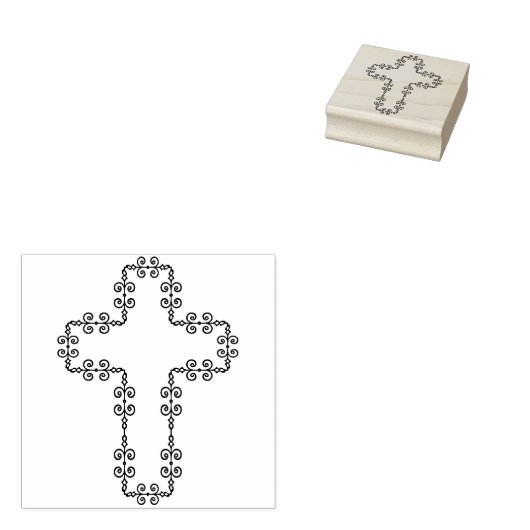 Tampons Encreurs timbre d'art croisé ornemental (Tamponné)