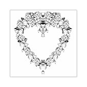 Tampons Encreurs Timbre d'art de bordure motif en forme de coeur (Impression)