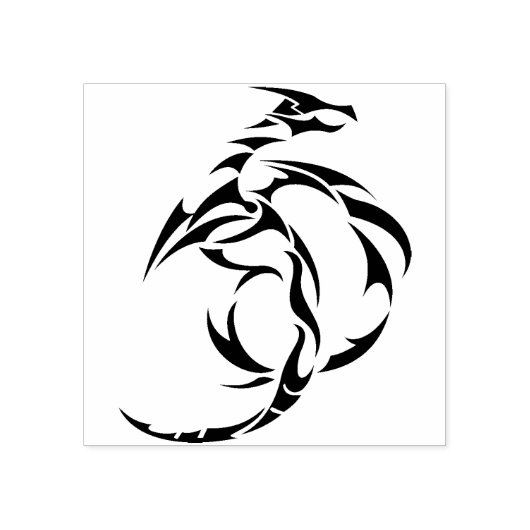 Tampons Encreurs timbre d'art de dragon tribal moderne (Impression)