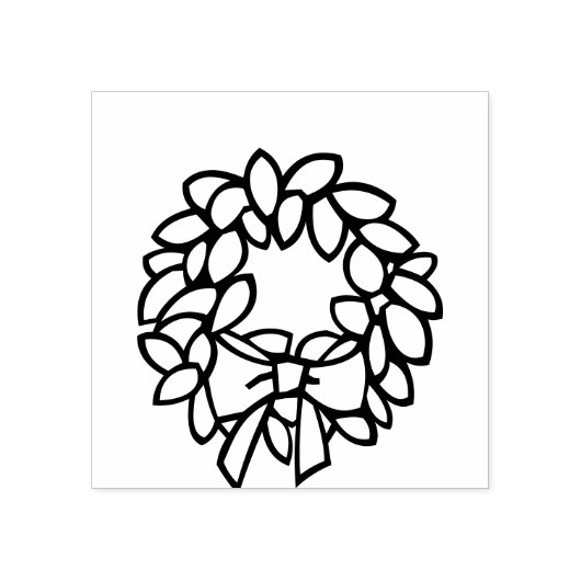 Tampons Encreurs Timbre d'art de la couronne de Noël (Impression)
