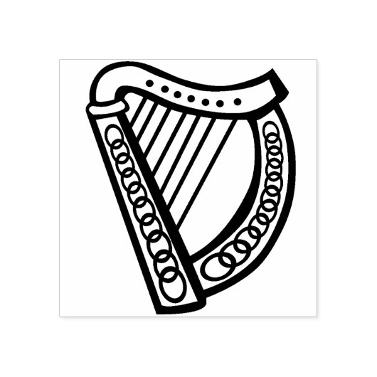 Tampons Encreurs timbre d'art de la harpe celtique (Impression)