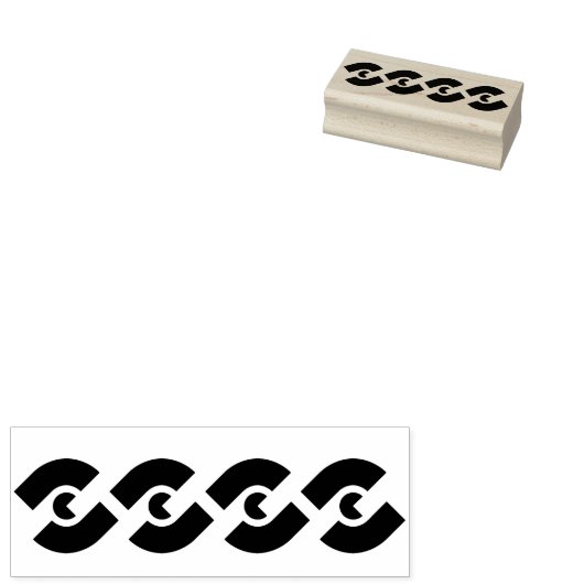 Tampons Encreurs Timbre d'art de la silhouette motif de chaîne (Tamponné)