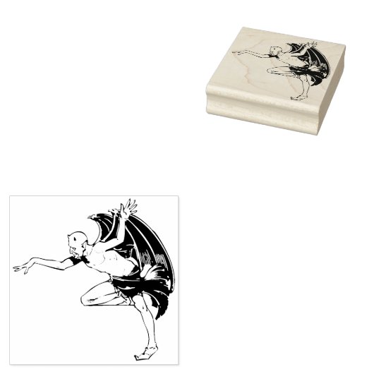 Tampons Encreurs Timbre d'art de l'illustration du démon dansant (Tamponné)