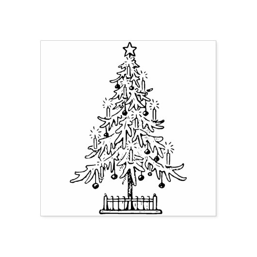Tampons Encreurs timbre d'art des arbres de noël (Impression)