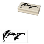 Tampons Encreurs timbre d'art des dauphins (Tamponné)