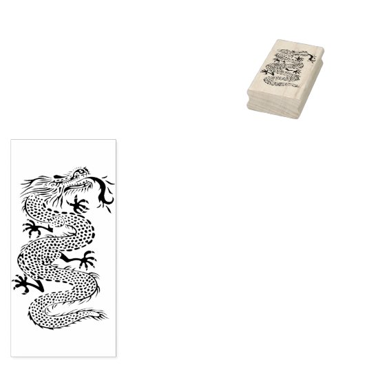 Tampons Encreurs Timbre d'art dragon chinois (Tamponné)