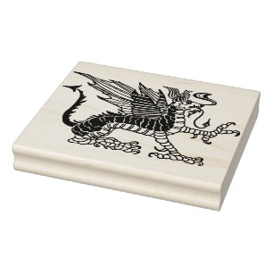 Tampons Encreurs timbre d'art dragon chinois