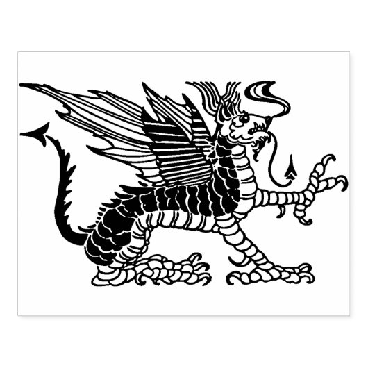 Tampons Encreurs timbre d'art dragon chinois (Impression)