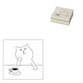 Tampons Encreurs timbre d'art du chat café (Tamponné)