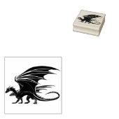 Tampons Encreurs timbre d'art du dragon médiéval (Tamponné)