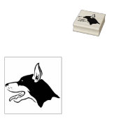Tampons Encreurs timbre d'art du profil dobermann (Tamponné)