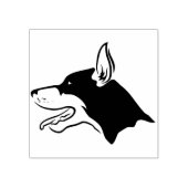 Tampons Encreurs timbre d'art du profil dobermann (Impression)
