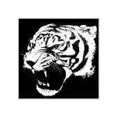 Tampons Encreurs timbre d'art du tigre silhouette (Impression)