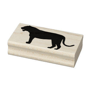 Tampons Encreurs timbre d'art du tigre silhouette