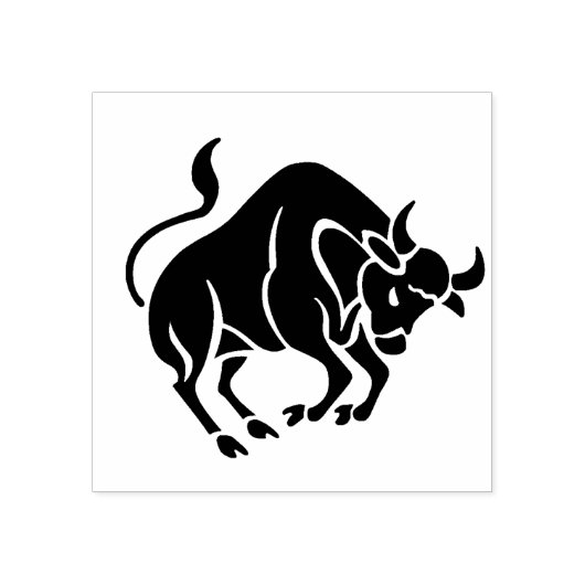 Tampons Encreurs timbre d'art du zodiaque taurus bull (Impression)