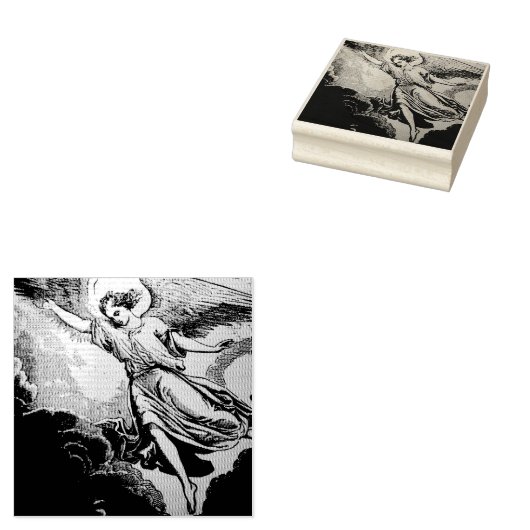 Tampons Encreurs Timbre d'art en bois ANGELS (Tamponné)