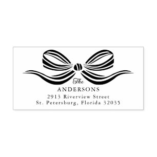 Tampons Encreurs Timbre d'art en bois de Bow de ruban simple et élé