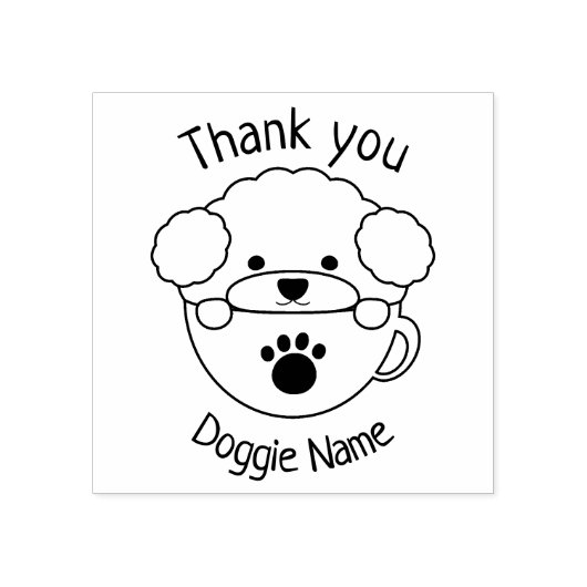 Tampons Encreurs Timbre d'art en bois de caniche (Impression)