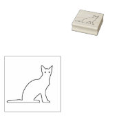 Tampons Encreurs Timbre d'art en bois de chat mignon (Tamponné)
