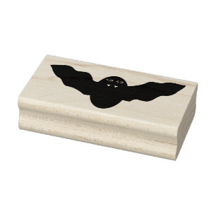 Tampons Encreurs Timbre d'art en bois de chauve-souris d'Halloween