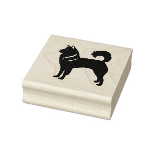 Tampons Encreurs Timbre d'art en bois de chien Husky