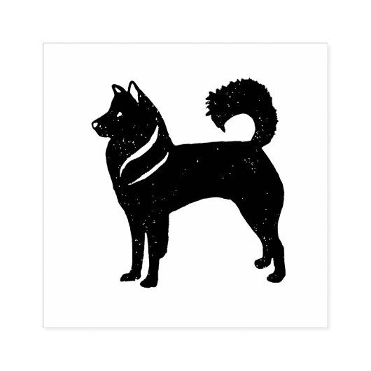 Tampons Encreurs Timbre d'art en bois de chien Husky (Impression)