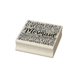 Tampons Encreurs Timbre d'art en bois de Mermaid Beach