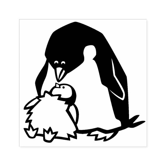 Tampons Encreurs Timbre d'art en bois de pingouin (Impression)