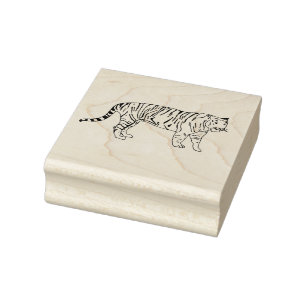 Tampons Encreurs Timbre d'art en bois de Tigre