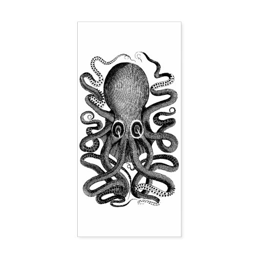 Tampons Encreurs Timbre d'art en bois d'Octopus (Impression)