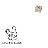 Tampons Encreurs Timbre d'art en bois d'oeuf personnalisé (Tamponné)