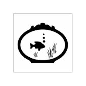 Tampons Encreurs Timbre d'art en bois du bol de poisson (Impression)