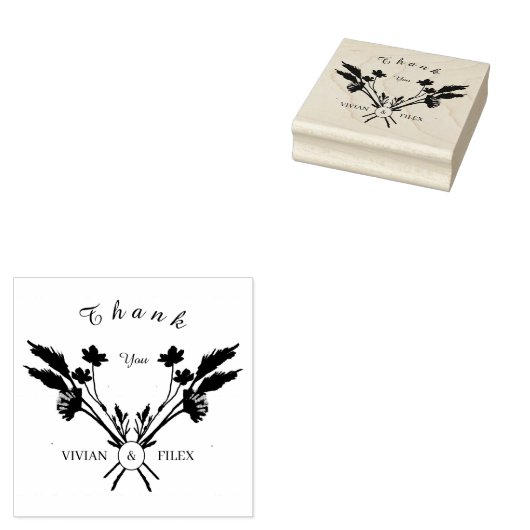 Tampons Encreurs Timbre d'art en bois Fleur sauvage Spring Cross (Tamponné)