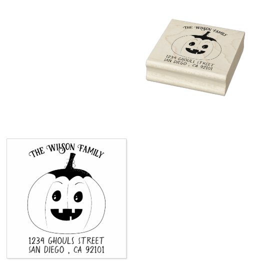 Tampons Encreurs Timbre d'art en bois Jack-O-Lantern (Tamponné)