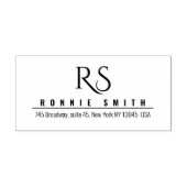 Tampons Encreurs Timbre d'art en bois monogramme moderne (Impression)