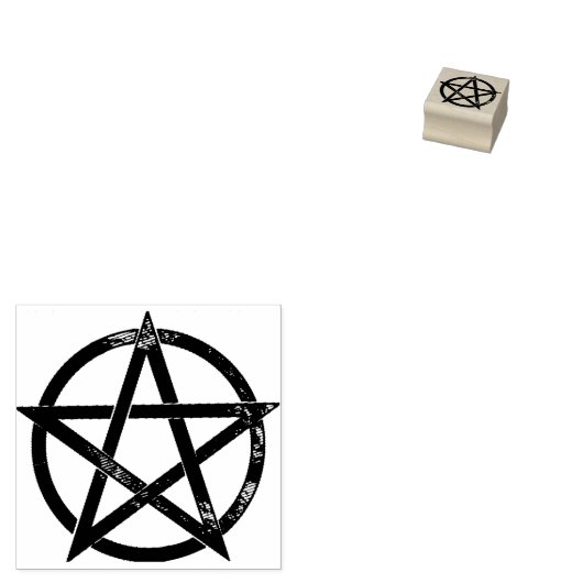 Tampons Encreurs Timbre d'art en bois Pentacle (Tamponné)