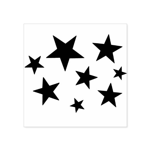 Tampons Encreurs Timbre d'art en bois Stars (Impression)