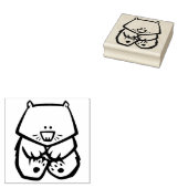 Tampons Encreurs Timbre d'art en bois Wombat (Tamponné)