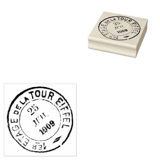 Tampons Encreurs Timbre d'art en caoutchouc de la tour Eiffel 1909 (Tamponné)