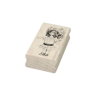 Tampons Encreurs Timbre d'art en caoutchouc de poupée vintage