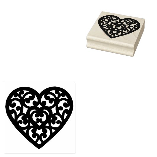 Tampons Encreurs Timbre d'art en caoutchouc en forme de coeur (Tamponné)