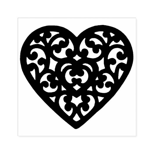 Tampons Encreurs Timbre d'art en caoutchouc en forme de coeur (Impression)