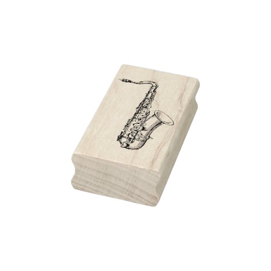 Tampons Encreurs Timbre d'art en caoutchouc saxophone (Tampon)