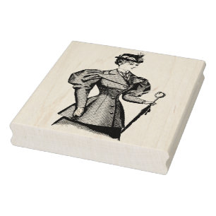 Tampons Encreurs Timbre d'art en caoutchouc Vintage pour femme vict