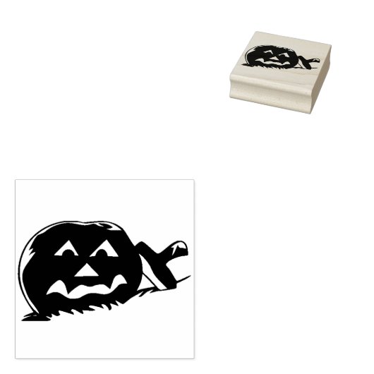 Tampons Encreurs Timbre d'art en silhouette citrouille effrayée (Tamponné)