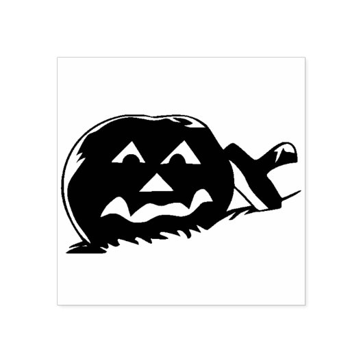 Tampons Encreurs Timbre d'art en silhouette citrouille effrayée (Impression)